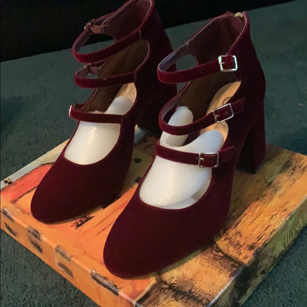 Nettie Pumps - Burgundy